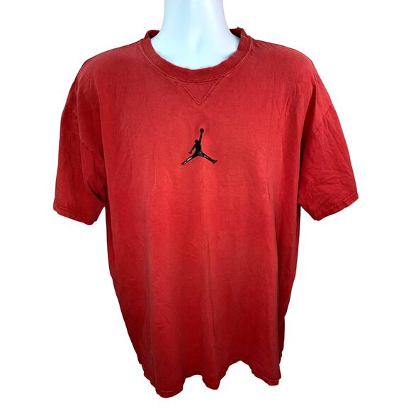 Vintage Nike Air Jordan T-Shirt Men’s Size XL Red Black Jumpman Logo Graphic Tee - Picture 1 of 12